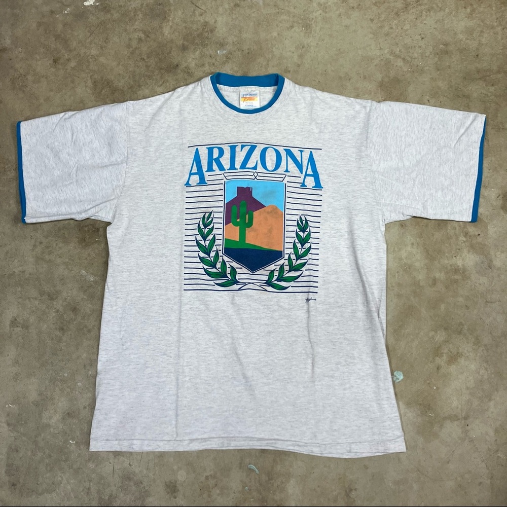 Vintage 90s Hazelwoods Single Stitch Arizona Short Sleeve Graphic T Shirt XL